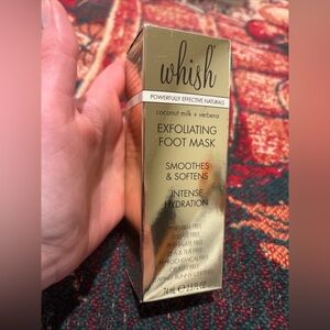 NEW Whish Exfoliating Foot Mask Coconut + Verbena Softens & Hydrates 2.5 oz